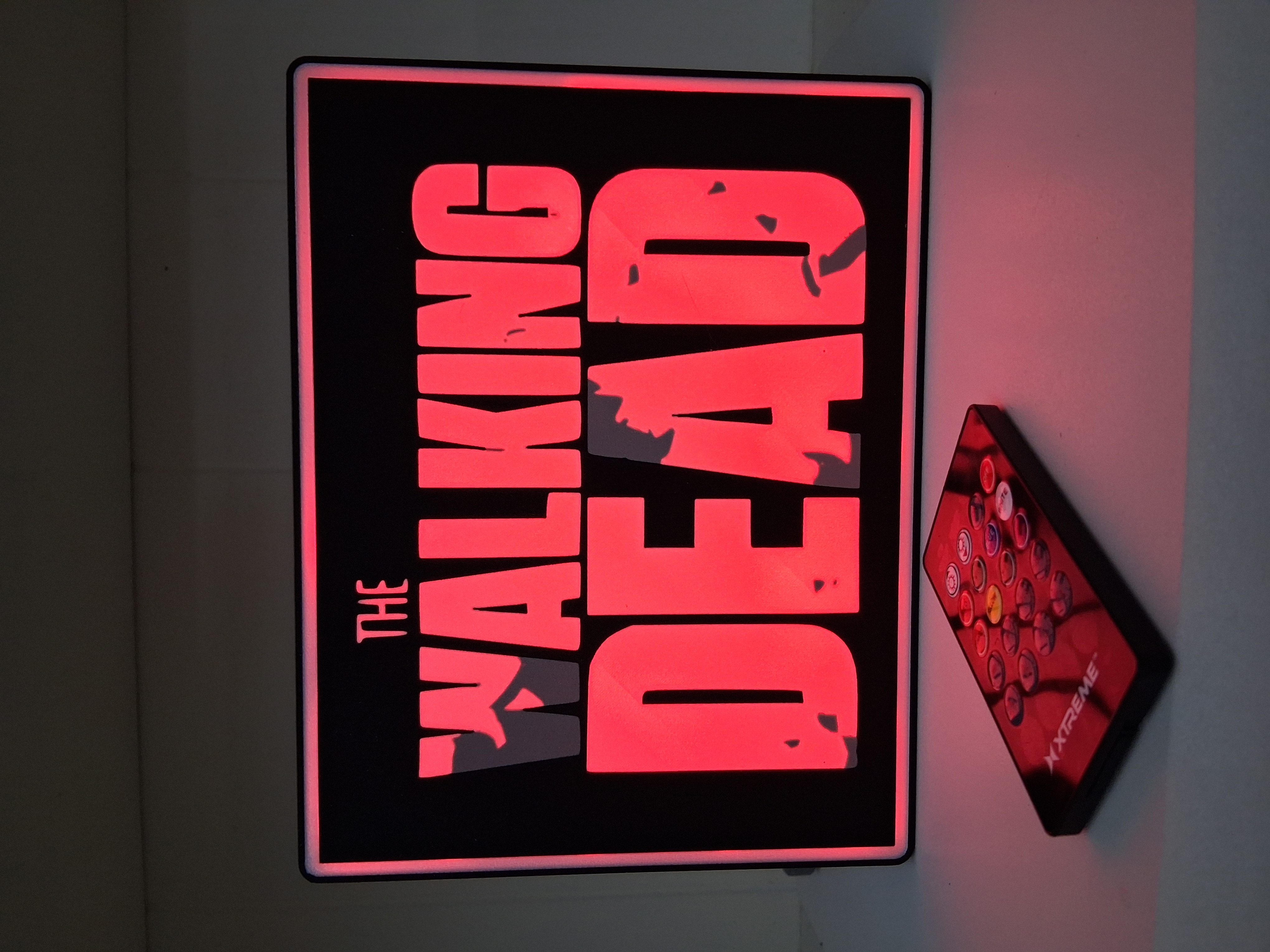 The Walking Dead LED light box – custom 3D printed – Lit Layer Creations